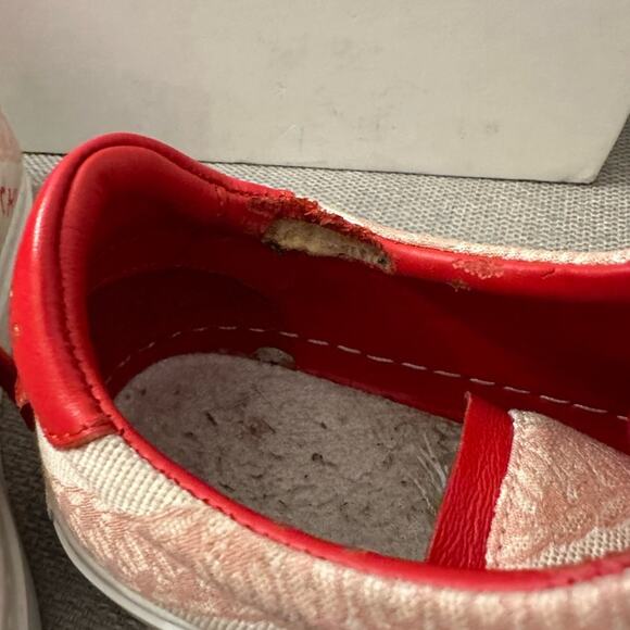 Givenchy Logo Canvas Sneakers Fashion Tennis Shoes Pink Red 37 - Picture 6 of 11